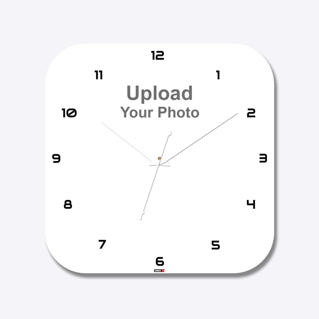 Square Round Acrylic Photo Wall Clock