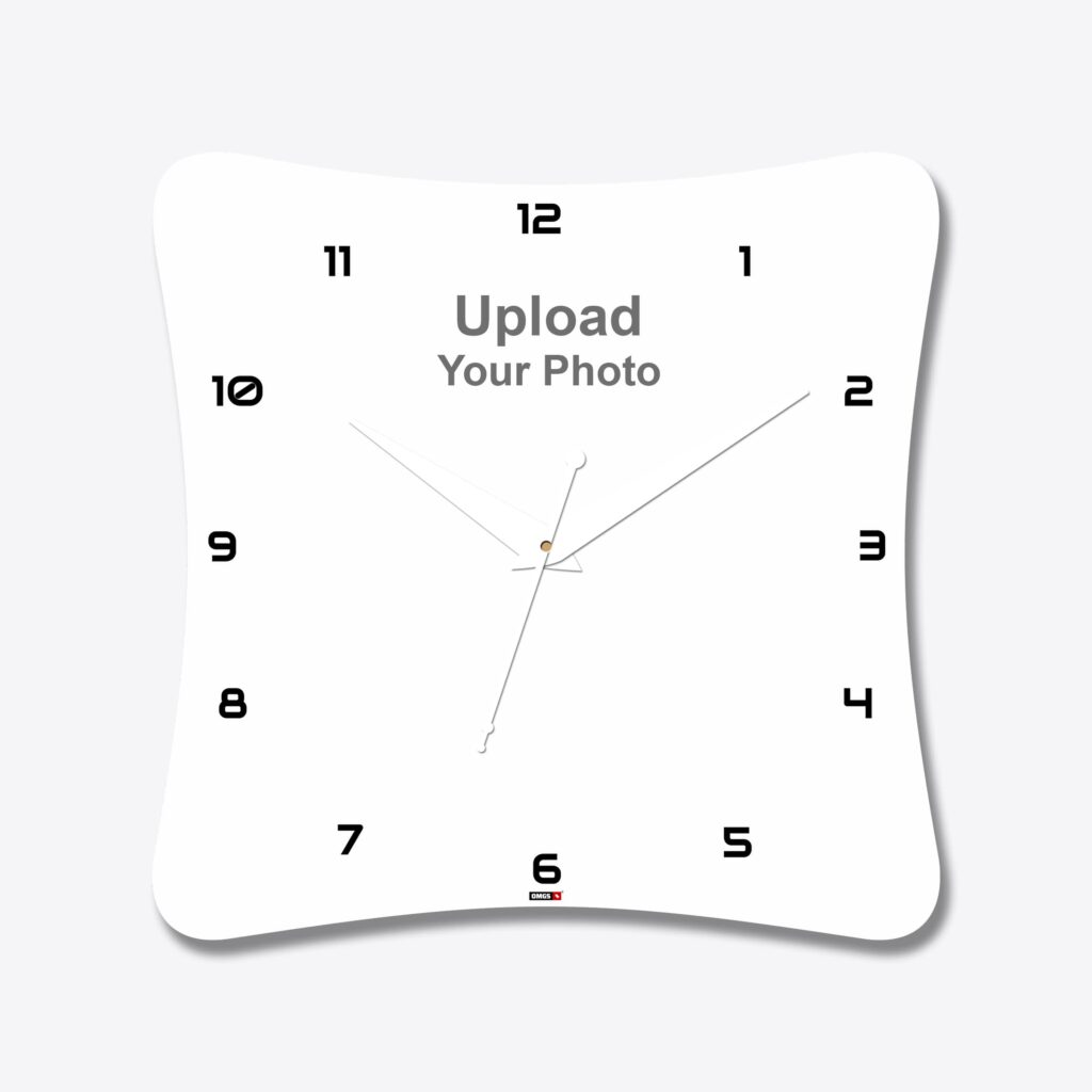 Curved Shape Acrylic Wall Clock