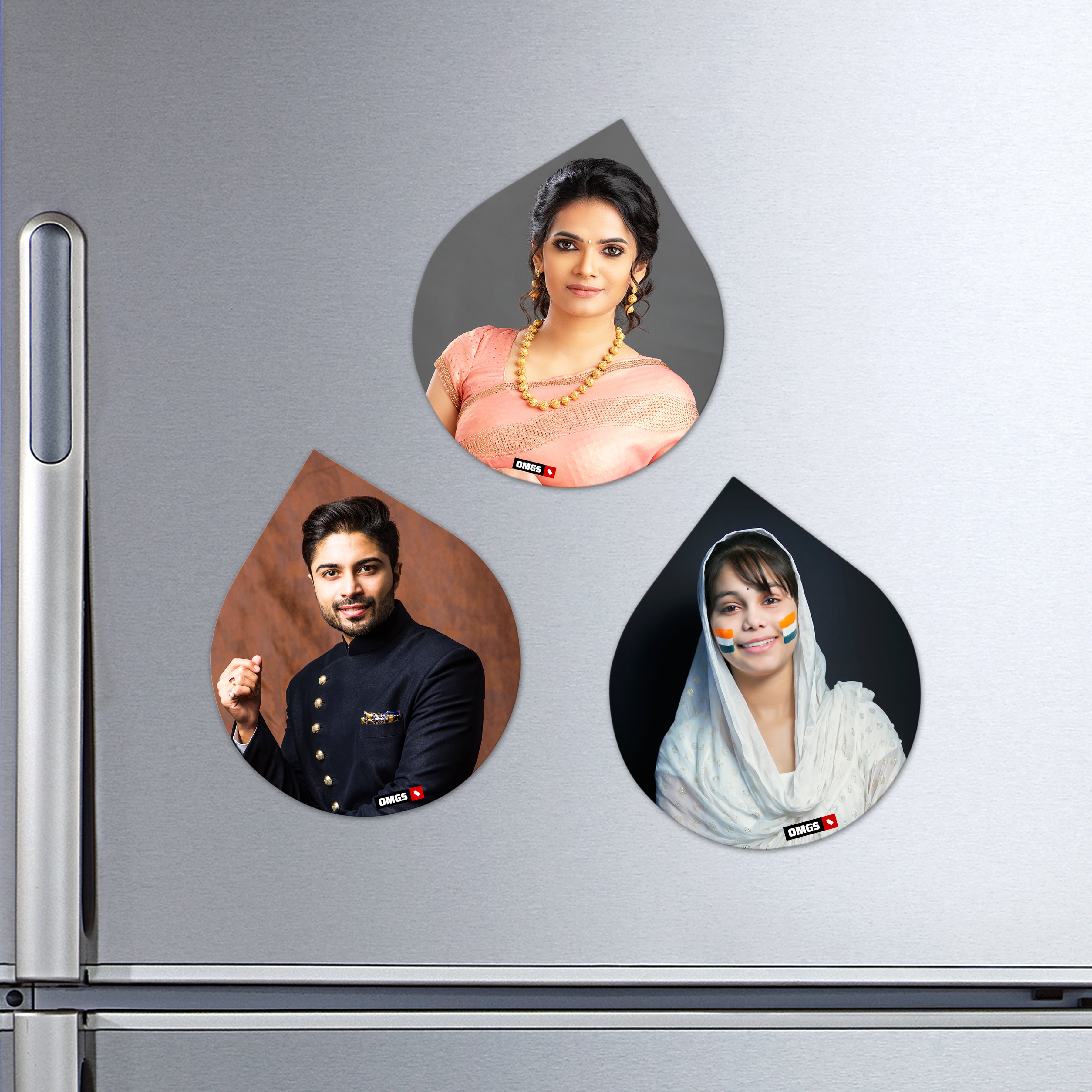 OMGs Acrylic Fridge Magnets Drop Shape